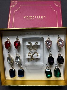 Unwritten Multicolor Interchangeable  Earring Gift Set